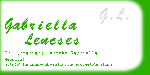 gabriella lencses business card
